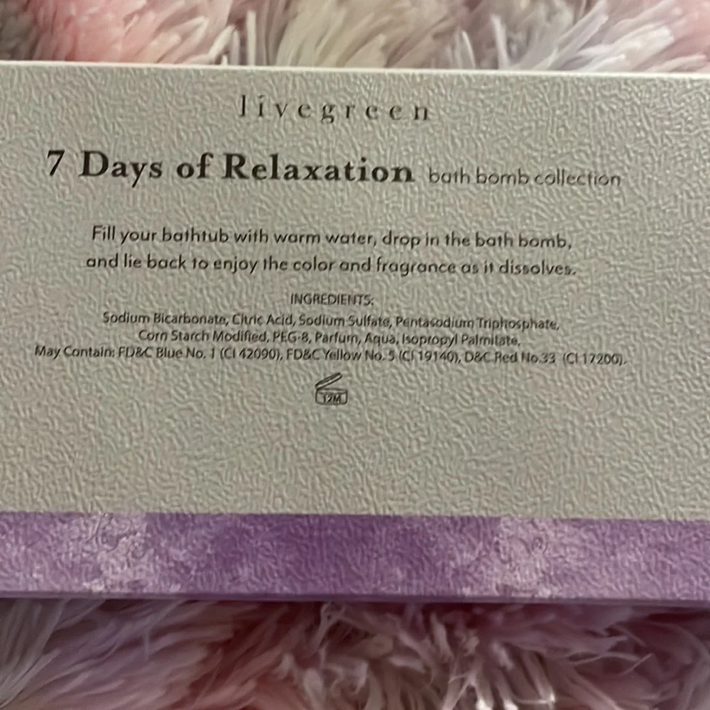 Live green 7 days‎ of Relaxation bath bomb collection